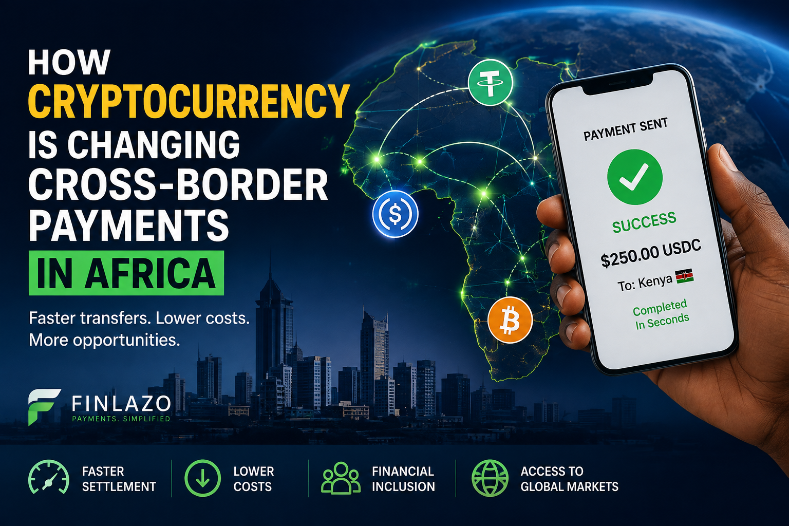 Cryptocurrency payment network connecting African countries for faster cross-border payments and settlement