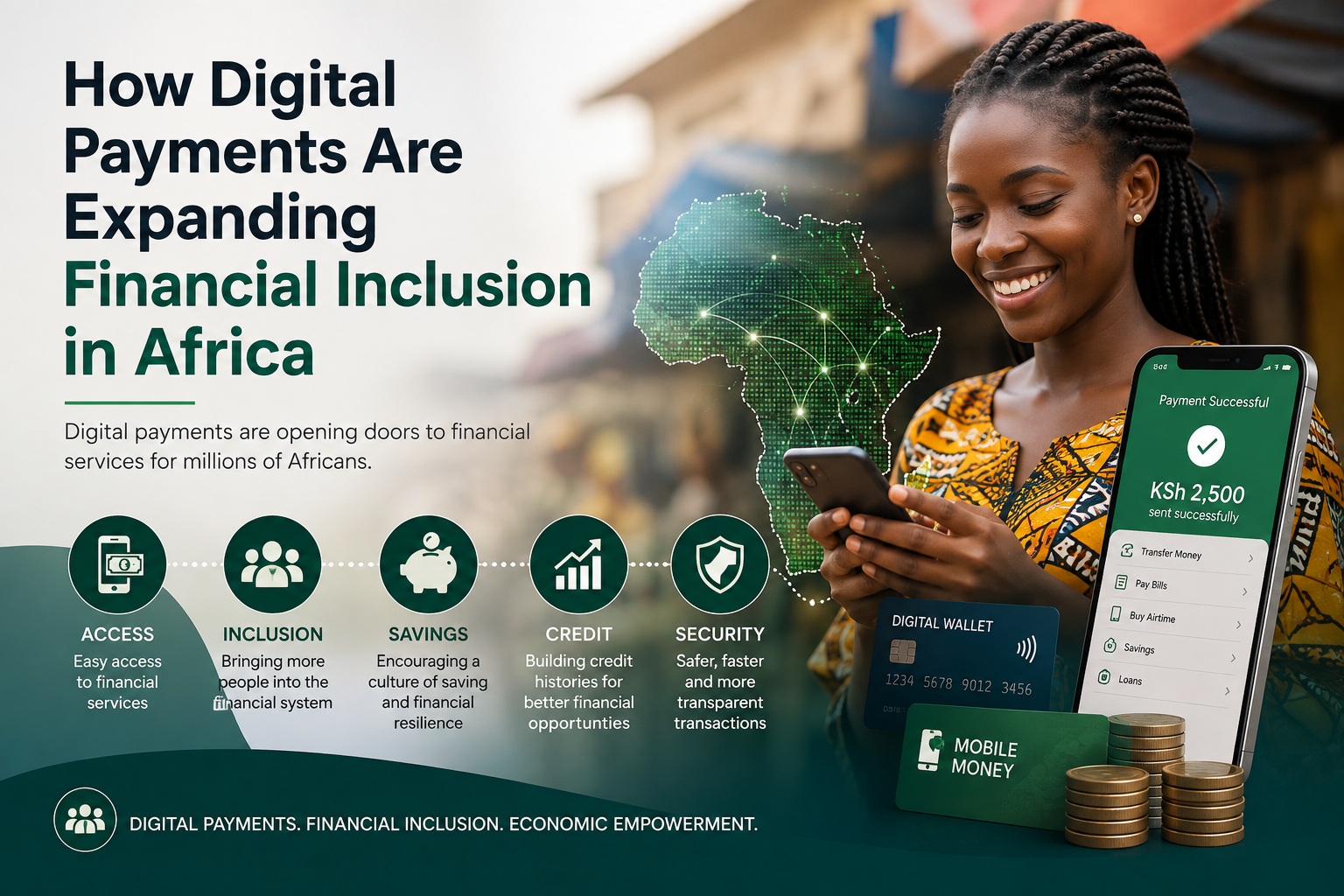 Digital payments expanding financial inclusion in Africa through mobile money, digital wallets and financial services